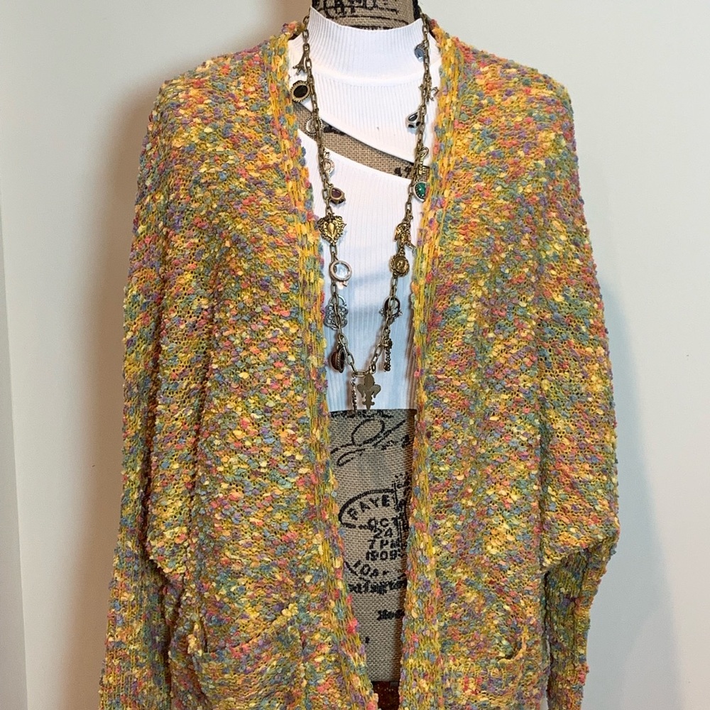 Popcorn Knit Oversized Cardigan